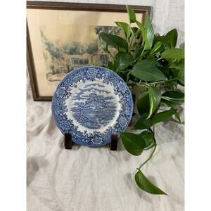 Vintage English Village Olde Staffordshire Pattern Plate